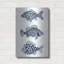 «Blue Fish 2» par Emma Scarvey, art mural en métal, 16 po x 24 po-1953447724