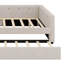 Lit plateforme tapissier avec port USB et lit gigogne simple-1073532267