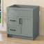 Armoire de salle de bain autoportante 30 po x l 21,5 po x H 33,44 po gris céleste sans plateau-1202386509
