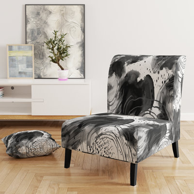 Kyleena 22" W Abstract Slipper Chair