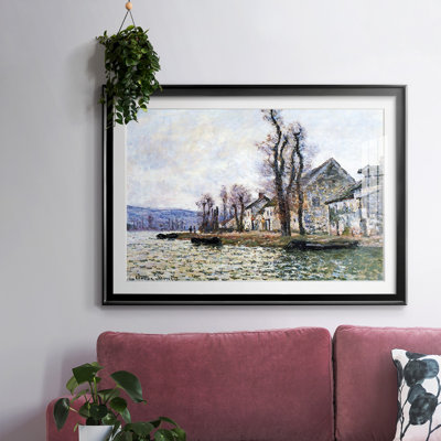 Le coude de la seine à Lavacourt, hiver, 1879, reproduction d'art sur papier