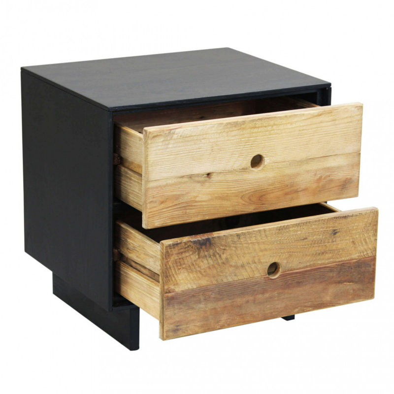 Avellini 52cm W Solid Wood Bedside Table
