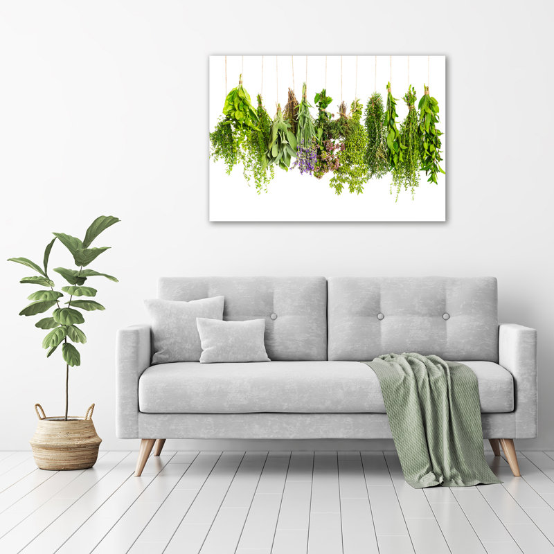 Herbs On A String - No Frame Print on Canvas