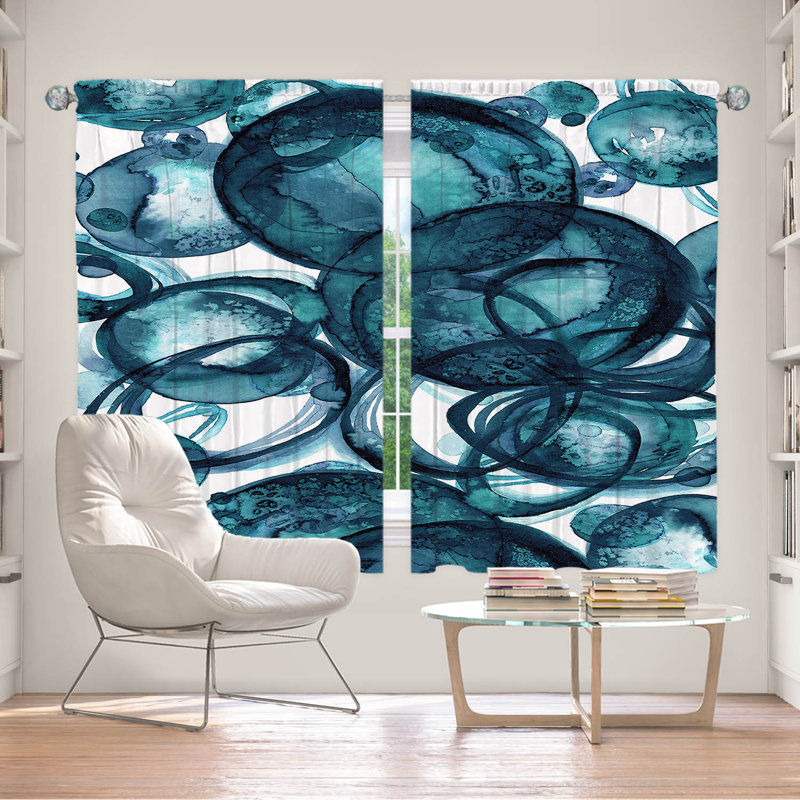 Room Darkening Curtain Pair, 56" W x 78" L, Teal
