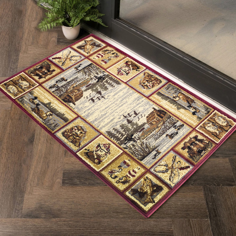 Area Rug, To Static Electricity Shaggy In., Made Red Polypropylene Area Rug, Nature's Nest Gccbl3003, Stain , For Shoe ClosetFrom Soft