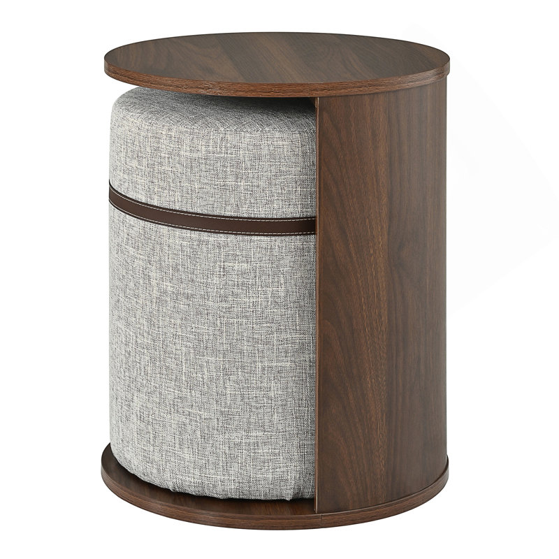 Pull-out Combo End Table with Hidden Stool