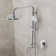 Wall Mount Pressure-Balanced Shower System,10"Rainfall Shower Head with Slider Bar Handheld Spray