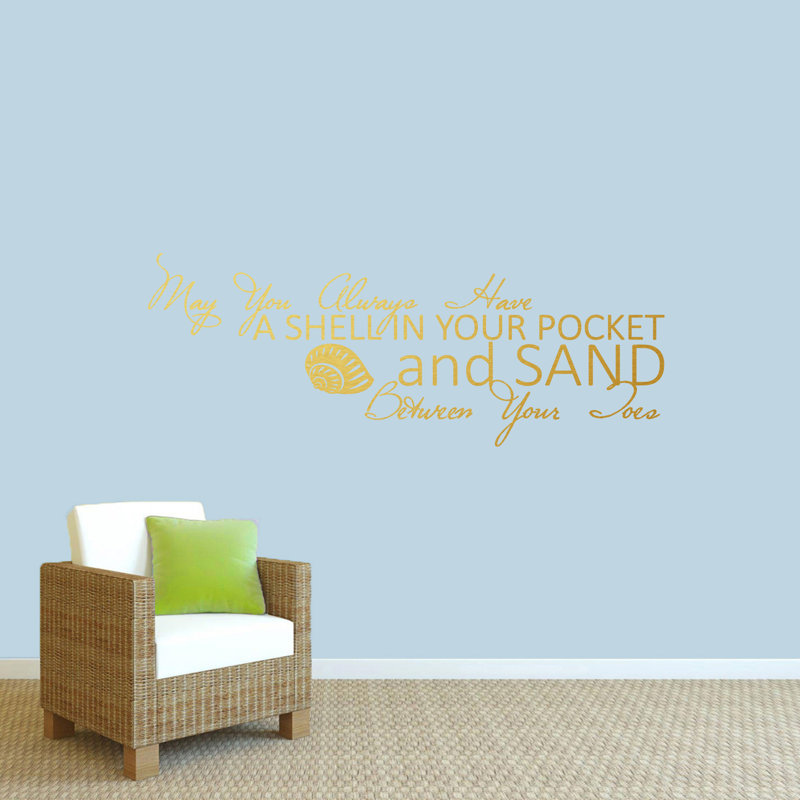 Adhésif mural «Riyan A Shell In Your Pocket», Or