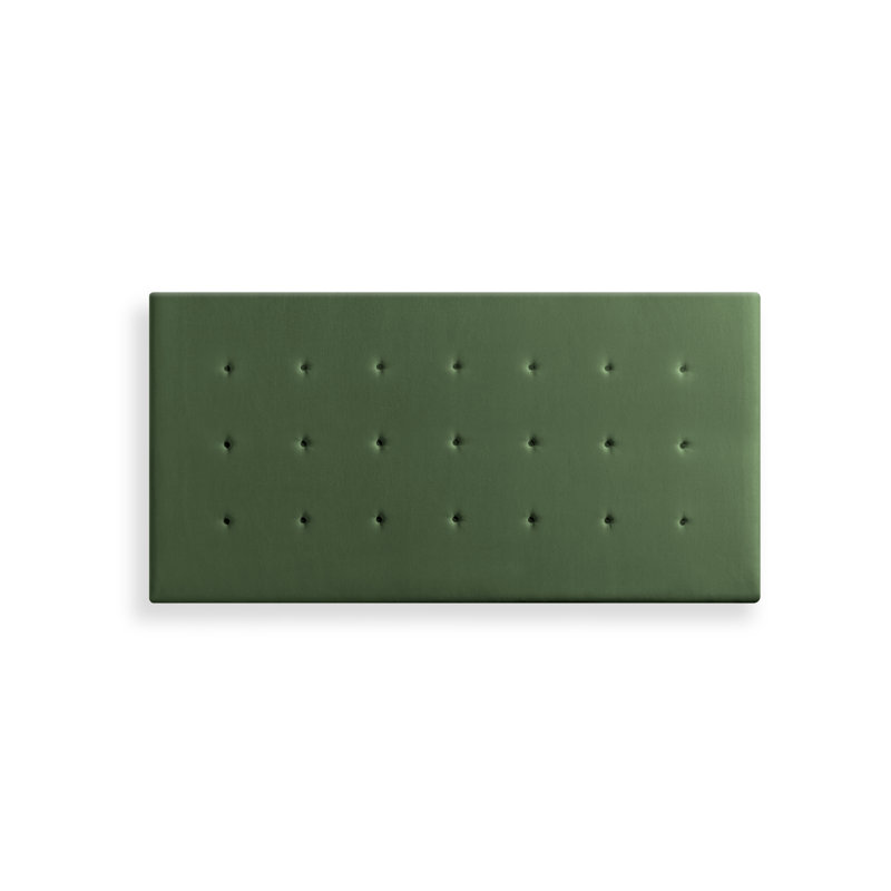 Upholstered Velvet Headboard, Small Double (4'), Green
