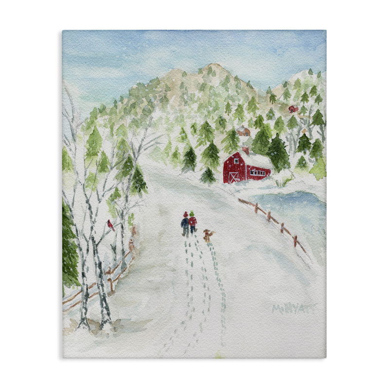 "Steps in Country Snow" par Melissa Hyatt, H 48 po x l 36 po