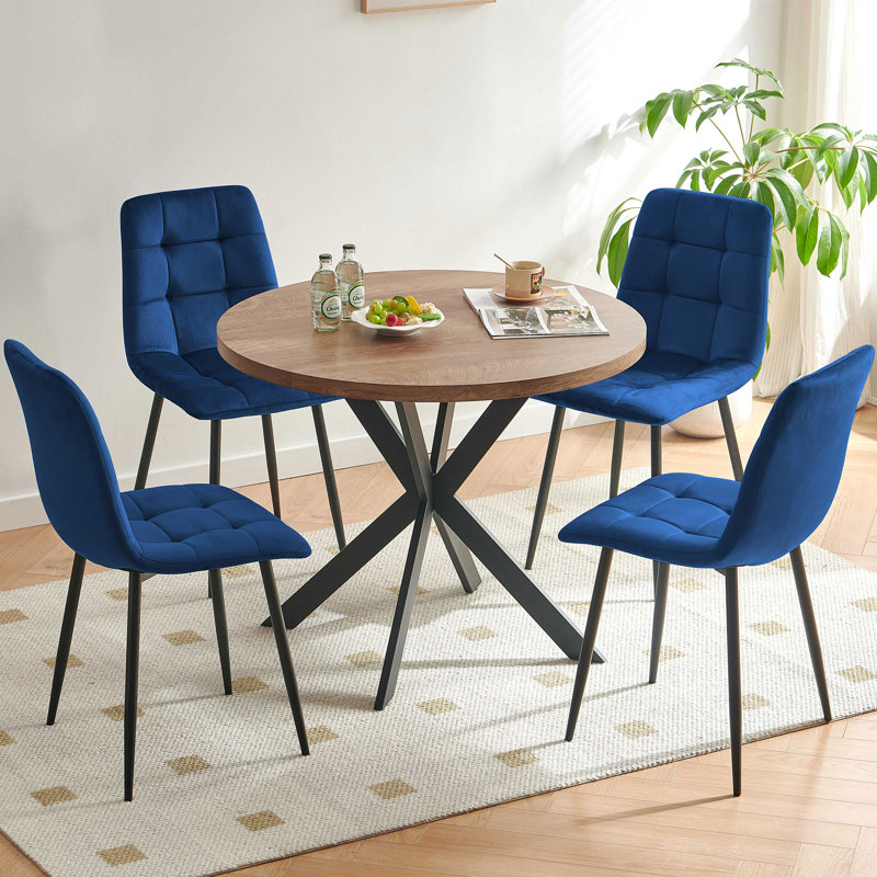 Meera 5 - Piece Dining Set, Navy