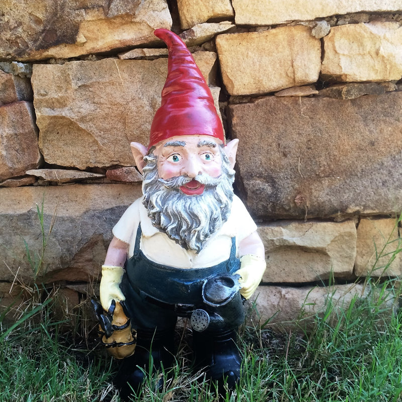 Statue de jardin Nownay Gnome, H 13,5 po x l 6,75 po x P 6 po