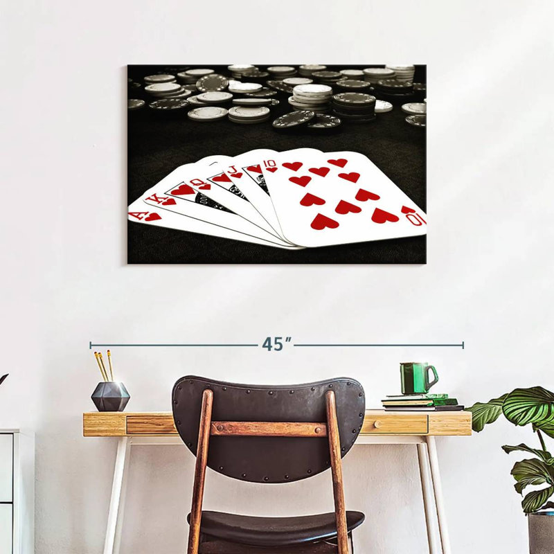 Senne Hearts Royal Flush, 24" H x 36" W