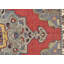 Tapis unique en laine noué à la main de style années 1960 de 5 pi x 11 pi 1 po rouge / beige