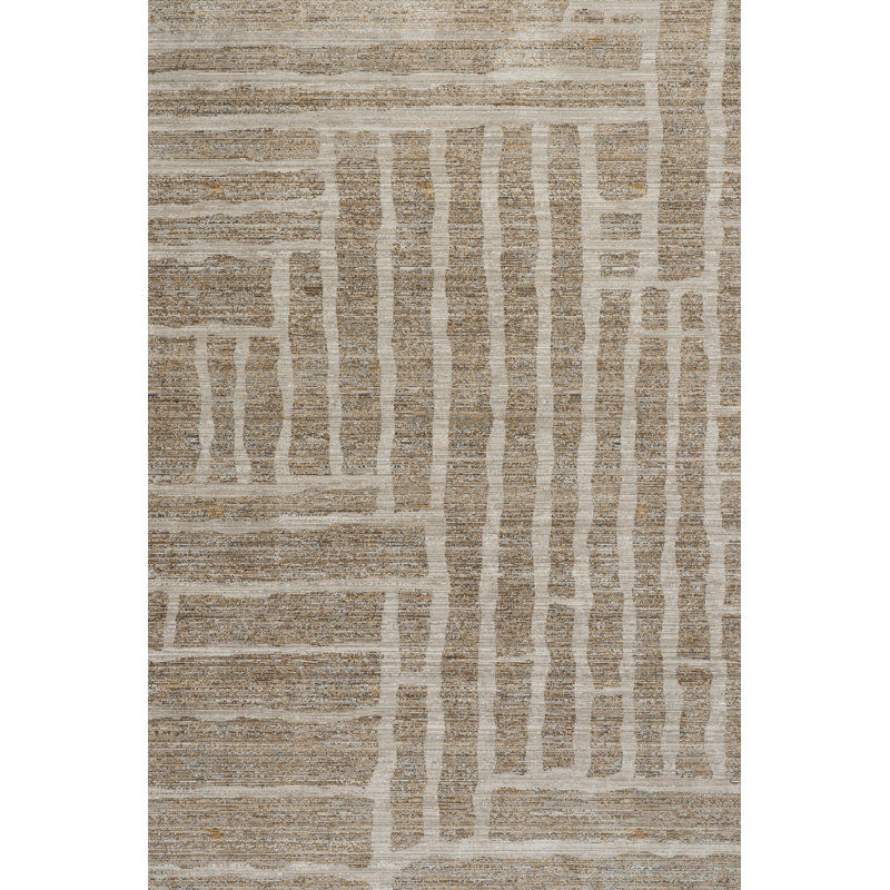  Tapis lavable abstrait Auralisse, Rectangle 6 pi 7 po x 9 pi 4 po