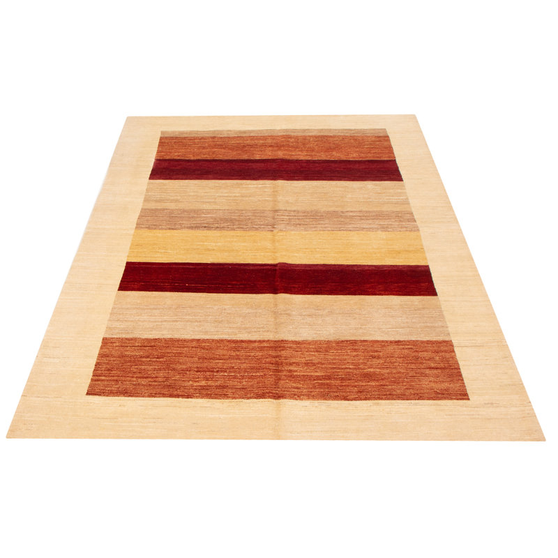 Tapis unique en laine noué à la main 6 pi 7 po x 9 pi 10 po nouvel âge Ayd