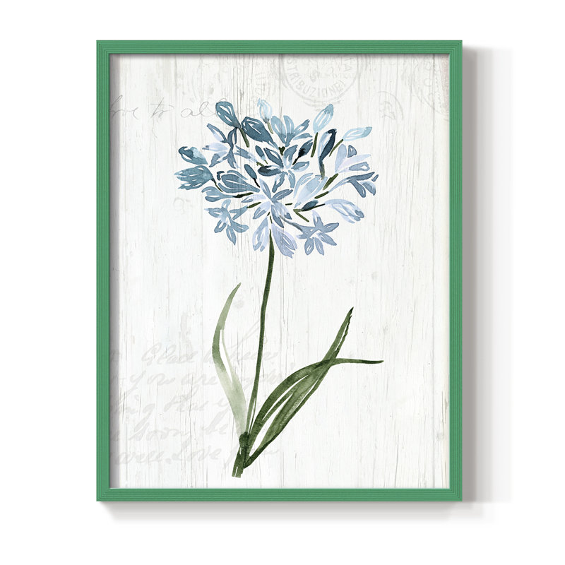 «Garden Botanical I», reproduction encadrée - bois massif, H 30 po x l 24 po, Vert