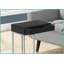 Table basse en forme de C moderne et compacte - stratifié noir & amp; Métal gris, base coulissante pour un accès facile