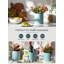 7.2" Extra Large Ceramic Farmhouse Utensil Holder (Blue, Anti-Slip Cork Bottom)