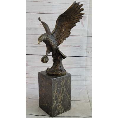 Hand Made American Bald Eagle by Milo Bookend Book End Museum Quality Bronze