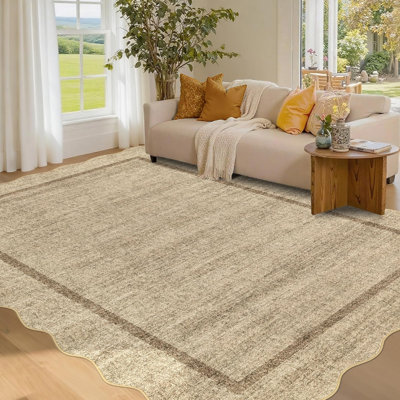 Tapis moderne en fausse laine pour salon et chambre à coucher