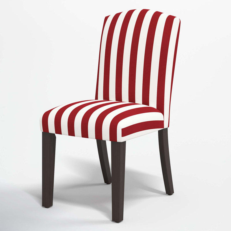Chaise Estrela, Bleu rayé BCBG, Espresso