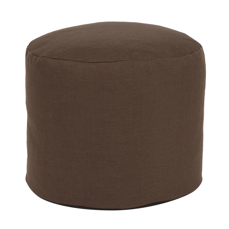 Vinita Upholstered Pouf, Chocolate