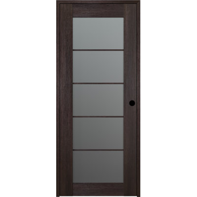 Avon 5 Lite Solid Manufactured Wood and Glass Paneled Prefinished Standard Door