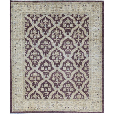 Ziegler Hand-Knotted High-Quality Brown and Beige Area Rug