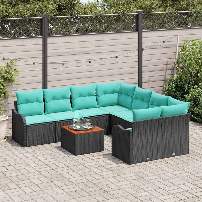 Ensemble de canapé de jardin 9 pièces vidaXL