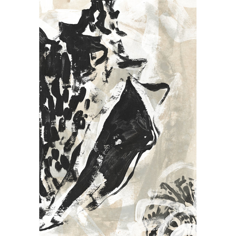 Sea Scumble III - Painting, 122cm H x 81cm W, Black Floater Framed