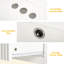 Ensemble de meuble-lavabo 24 po avec lavabo, armoire de rangement flottante avec portes et tiroirs, meuble-lavabo mural moderne avec surface peinte, blanc