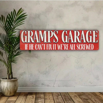 Enseigne murale rétro en métal pour garage et grotte
