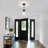 1 - Light Black Modern Pendant Light With Cylinder Clear Hammered Glass Shade-2063528402