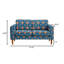 Ensemble de salon 3 pièces Damesha, canapé en tissu à motif Mid-Century moderne, causeuse et fauteuil avec pieds en bois