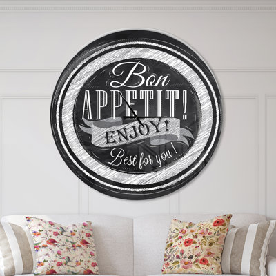 Lettering on a Plate - Modern wall clock
