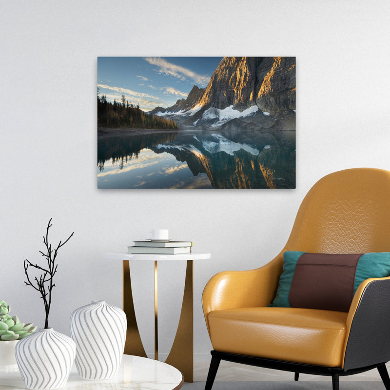 Floe Lake Reflection III - Autumn British Columbia Canada, art des Rocheuses canadiennes, H 16 po x l 24 po