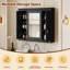Armoire à pharmacie murale avec miroir et 4 tablettes - Au-dessus de la toilette