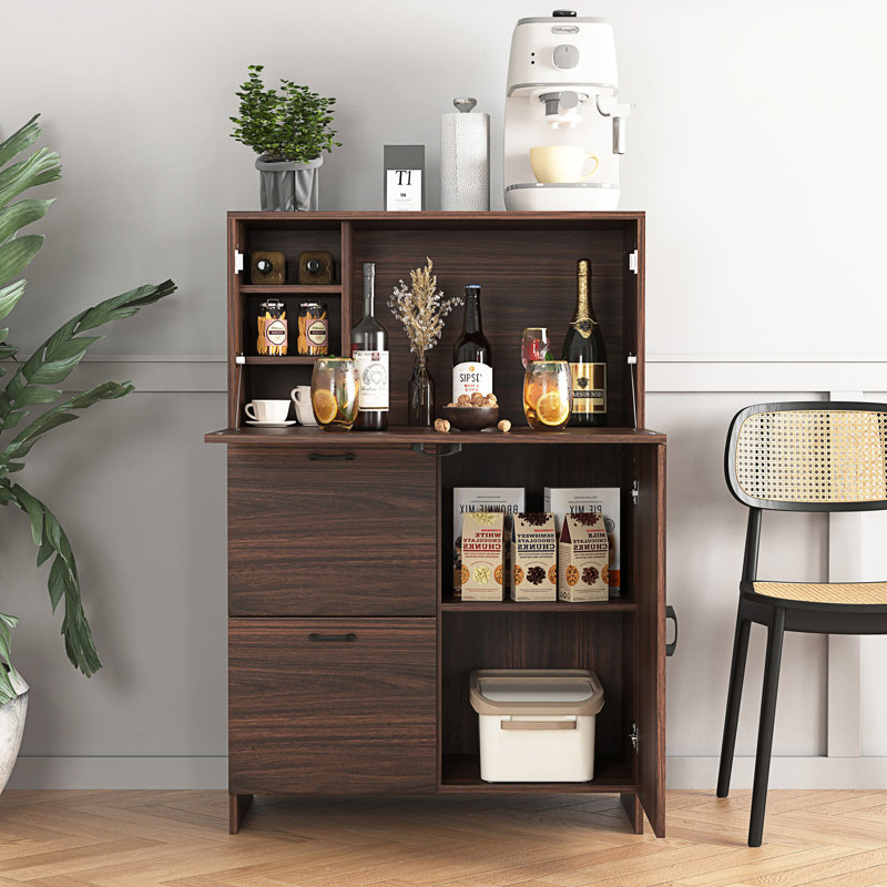 Armoire de bureau avec tiroir de rangement et tablettes, armoire de salon