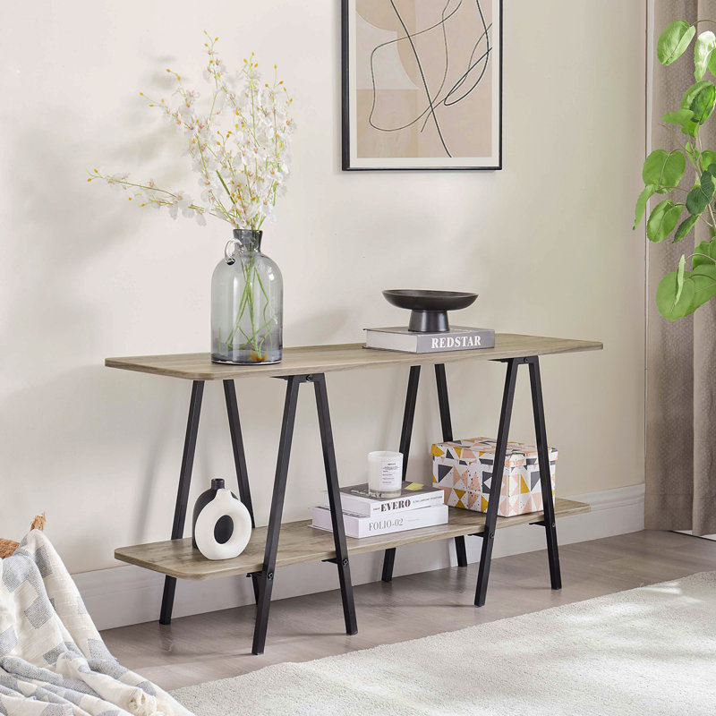 Buffet 47,24 po avec 2 tablettes Modern, Beige