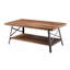 Table basse avec rangement en chêne patiné