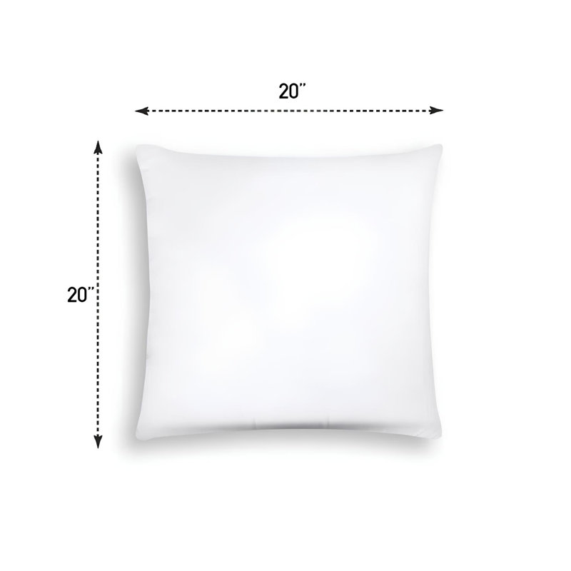 Multi-Use Square Throw Pillow Insert: Soft, Durable Comfort for Every Sitting, 20" x 20"