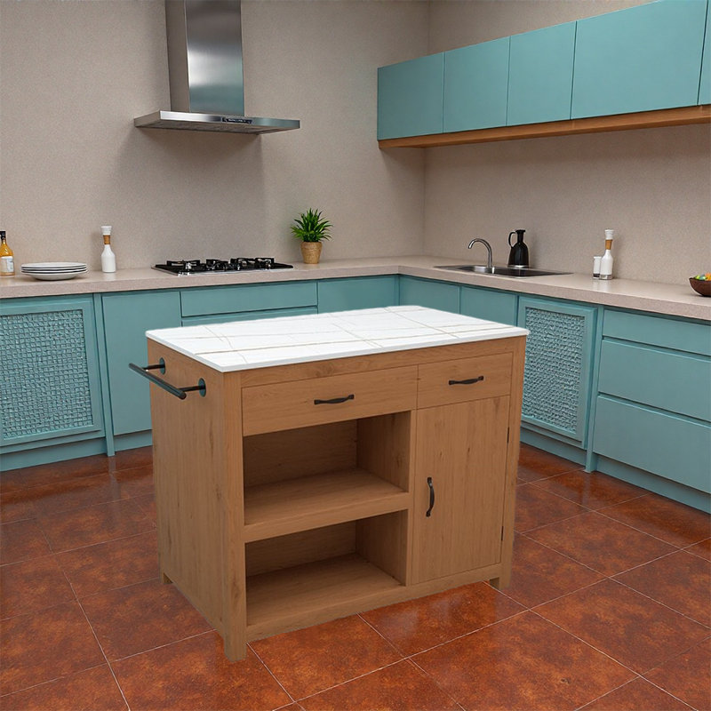 Multifunctional Vintage Style Kitchen Island Perfect for Kitchen Dining Room Living Room