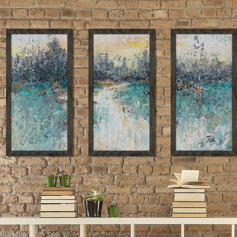 « wild fields », reproduction de peinture à l’acrylique à multiples images, L 40,5 po x H 25,5 po x P 1 po