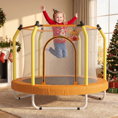 Trampoline pour tout-petits trampoline pour enfants intérieur et extérieur avec panier de basketball
