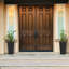 Tali 24" Tall Rectangular Concrete Metal Indoor Outdoor Tapered Planters w/ Drainage Hole, Modern Style for Home and Garden-674507637-674507639