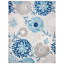 Kellems Indoor/Outdoor Grey/Royal Blue Rug-247246187
