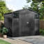 8x5.7FT Metal Apex Roof Garden Storage Shed-365821615