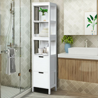 Latitude Run® Jourdan Freestanding Linen Cabinet & Reviews | Wayfair