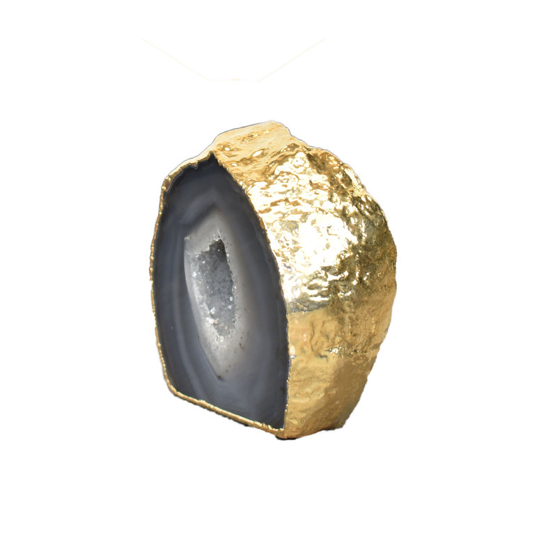 Sculpture Gerode Geodes, Naturel / Or